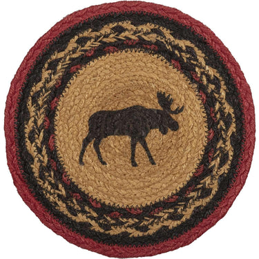 Cumberland Stenciled Moose Braided Jute Trivet 8